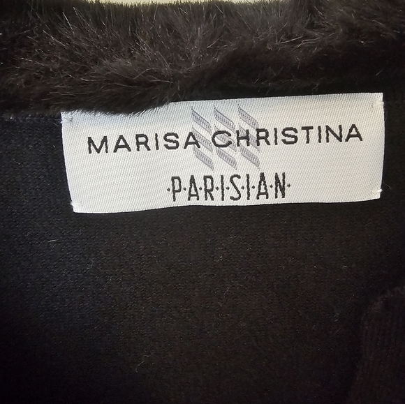 Marisa Christina Perisian NWT Removable Faux Fur Sweater Size S - Picture 4 of 7